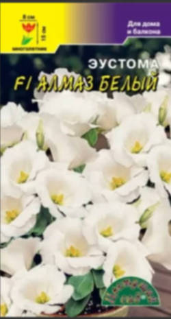 Эустома карликовая Алмаз Белый (5шт) /Цветущий сад/