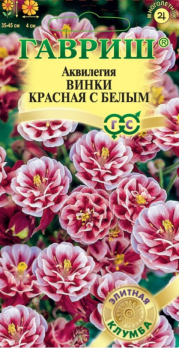 Аквилегия обыкновенная Винки красная с белым /Гавриш/ Серия Элитная клумба
