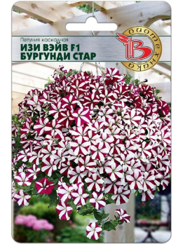 Петуния каскадная Изи Вэйв F1 Бургунди Стар /Биотехника/