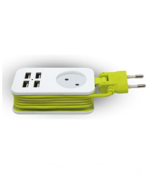 Удлинитель Travel 1,5м 1 гнездо 4USB (2,1A) /Uniel/