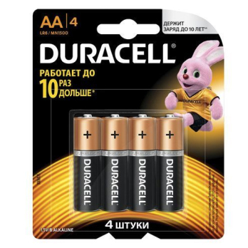 Батарейка LR6/AA BL-4 DURACELL (щелочная) набор 4шт /Хоздвор/