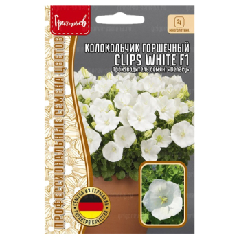 Колокольчик Клипс White F1 горшечный (Clips) (5шт) /Григорьев/