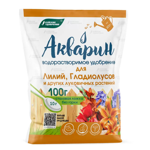 Акварин для лилий, гладиолусов и других луковичных 100г /Буйские/ (20)