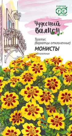 Бархатцы отклоненные Монисты ТАГЕТЕС /Гавриш/ Серия Чудесный балкон
