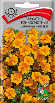 Бархатцы тонколистные Оранжевый самоцвет (0,1 г) /Поиск/