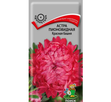 Астра пионовидная Красная башня (0,3 г) /Поиск/
