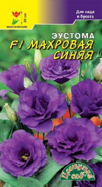 Эустома карликовая махровая Синяя (5шт) /Цветущий сад/
