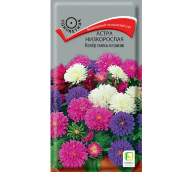 Астра низкорослая Ковёр смесь окрасок (0,2 г) /Поиск/