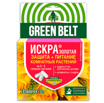 Искра золотая палочки для защиты комнатных растений 10шт /ГринБэлт/