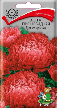 Астра пионовидная Дюшес красная (0,3 г) /Поиск/