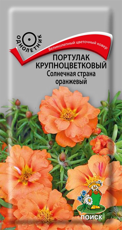 Портулак крупноцветковый Солнечная страна оранжевый (0,1 г) /Поиск/