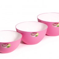 Миска двухцветная Fresh Line d180, 1,5л цветная /Материя Пластика/