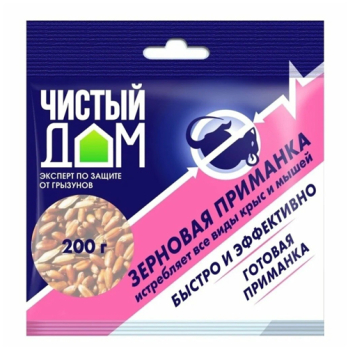 Зерновая приманка от крыс и мышей Форэт 200г /Чистый Дом/