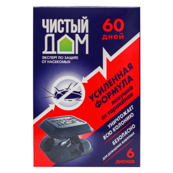 Ловушка от тараканов 6 дисков /Чистый дом/