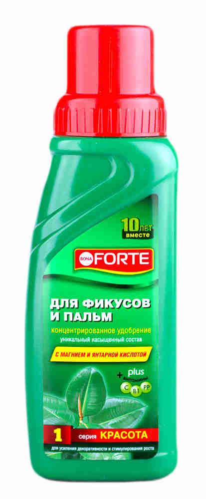 Удобрение Жидкое для фикусов, пальм 285мл BonaForte Красота /Химик/  (20)